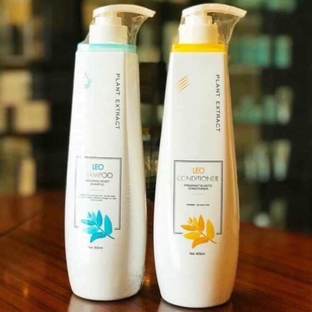 CHÍNH HÃNG Cặp dầu gội xả phục hồi tóc hư tổn siêu mềm mượt tóc LEO PROSEE 800ml