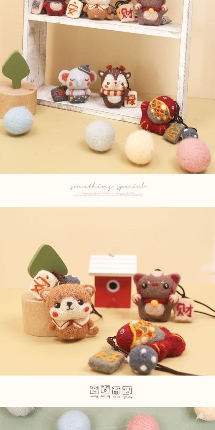 Product Introduction of Hani Wool Felt Poke for Boyfriend Homemade Material Bag Handmade Felt Doll Wool Felt DIY Material Package 13