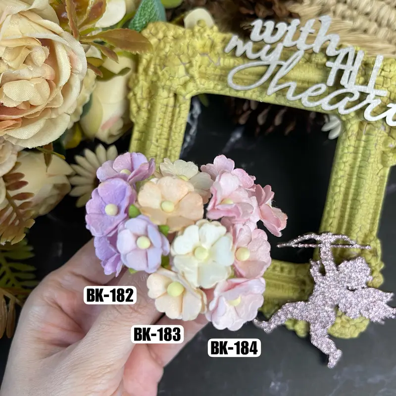 Bunga Kertas Scrapbook Bahan Mahar Bahan Mulberry Paper 1