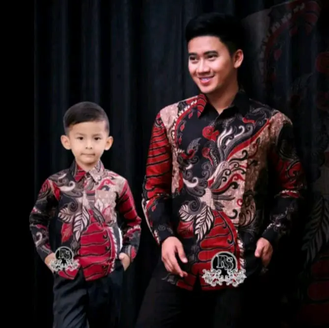 Kemeja Batik Pria Ayah Dan Anak Laki-laki Usia 2-12Tahun Kain Katun Dewasa Hanya Boleh Dicuci Dengan Tangan XL Family Clothing Sets