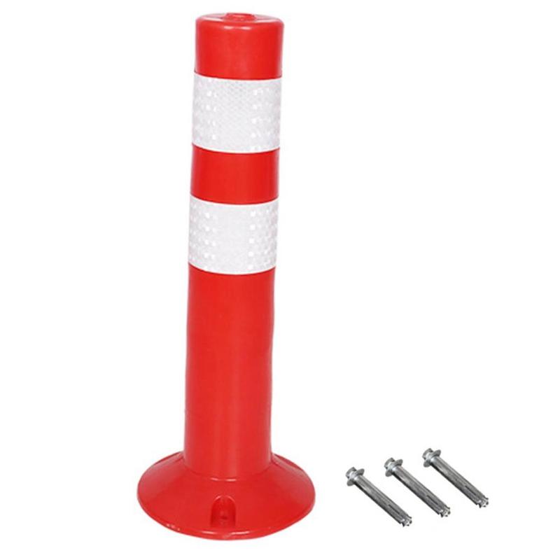 Reflective Pipe Warning Post Parking Barrier Pole Safe Bollard Post for Industrial Storefront Sidewalks Traffic Area Hotels 8