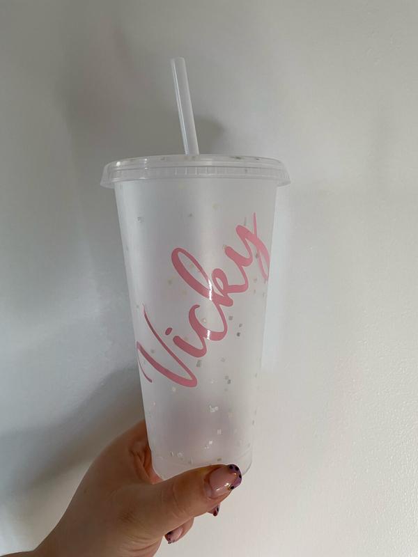 personalised hen party confetti cold cup  Drinkware Water Bottles Bottle Washable Reusable 1