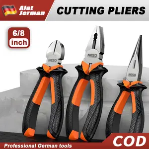 Neso Alat Jerman Tang Potong Kombinasi BISA COD Lancip 6in1 6~8 inch / Peralatan Perkakas Tangan Kabel Multipurpose Wire Cutters Multifungsi Anti Slip Anti Karat / Alat Bantu Potong Jepit Pembuka Cengkeraman Catok Pengupas