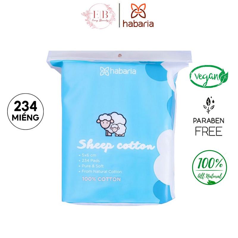 Bông Tẩy Trang Cừu Habaria Sheep Fuji Cotton 234 Miếng
