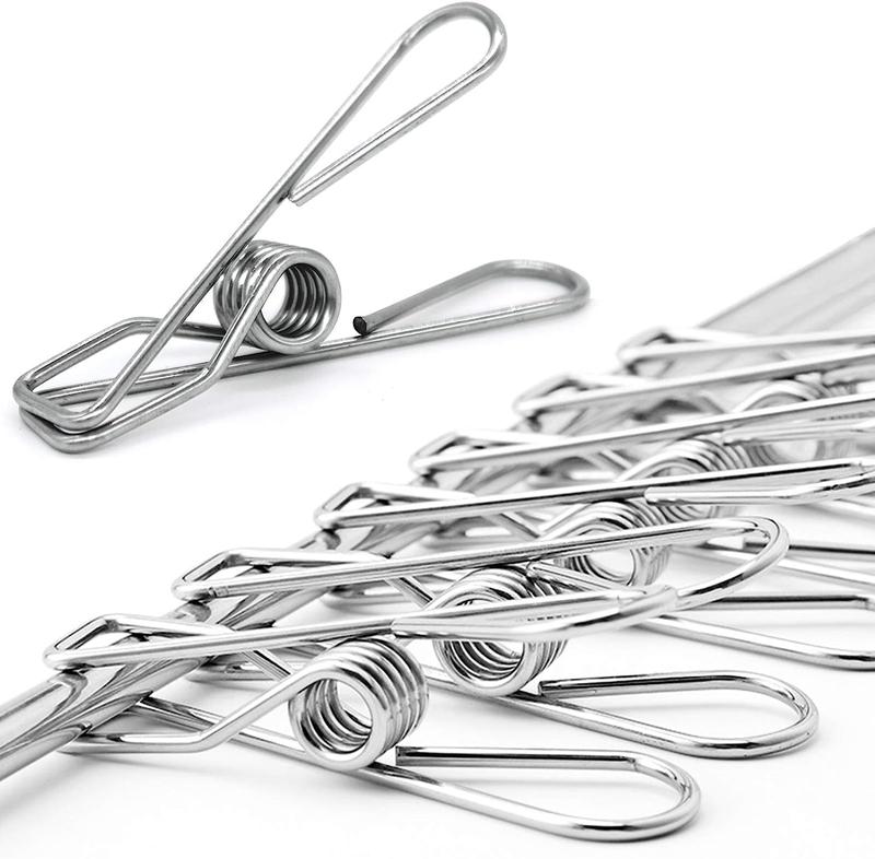 TikTok Shop 50 Pack Clothes Pins for Hanging Clothes Stainless Steel ClothesPins Wire Clothes Pins Heavy Duty Clothes Pin Clips for Laundry Home Kitchen Outdoor Travel Office
