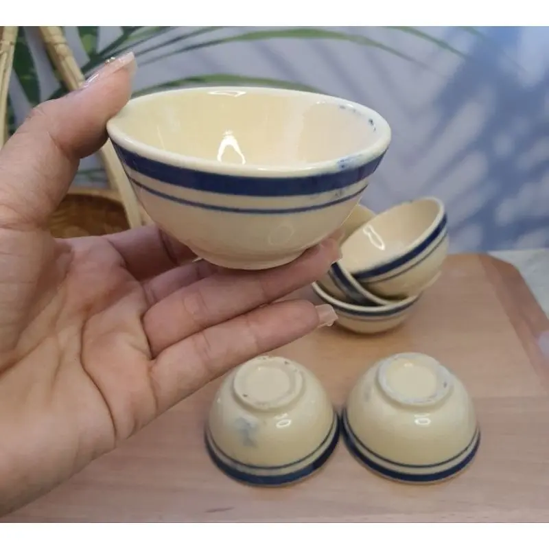 Chén Tép/chén chắm Gốm Cổ Xưa Vẽ Gà. Làm Bánh Bèo,Bánh Bò, Đựng Nước Chấm ( không chân đinh)Dành Cho Người Hoài Niệm 6