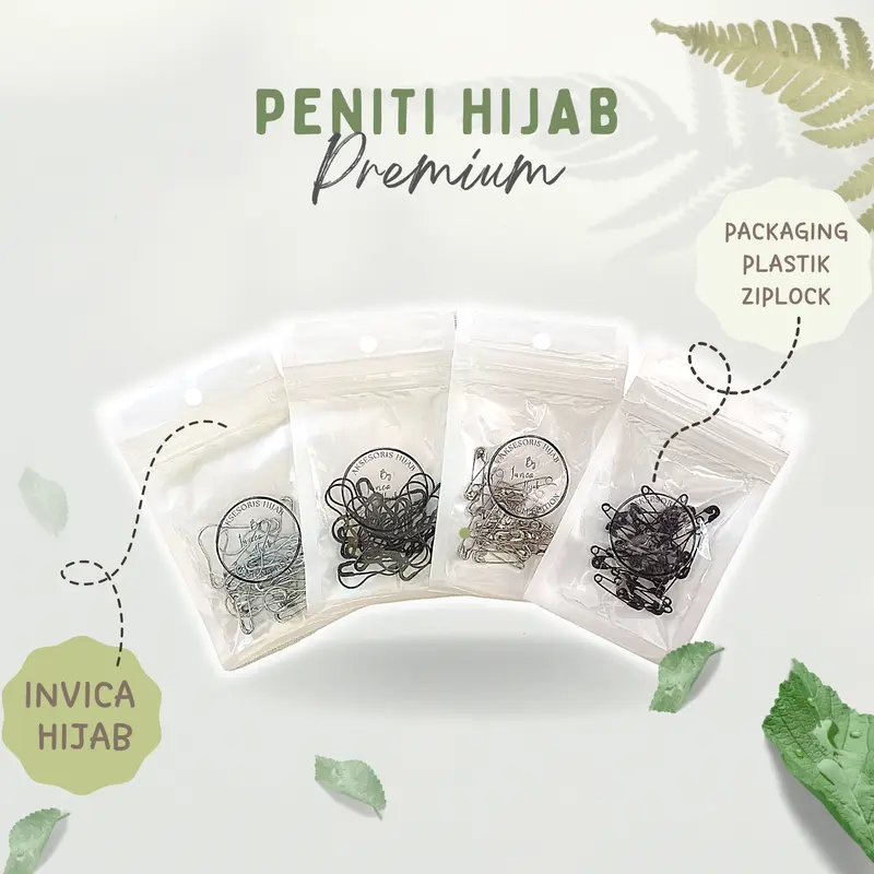 INVICA HIJAB | REFILL JARUM HIJAB PREMIUM | JARUM ANTI KARAT | PIN HIJAB | AKSESORIS HIJAB 1