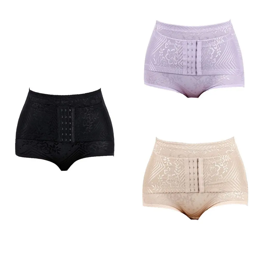 Elastic Lace Flower Postpartum Body Shapers Buckle Shapewear Buckle Shapers Tummy Control Waist Trainer Seamless Underwear Female