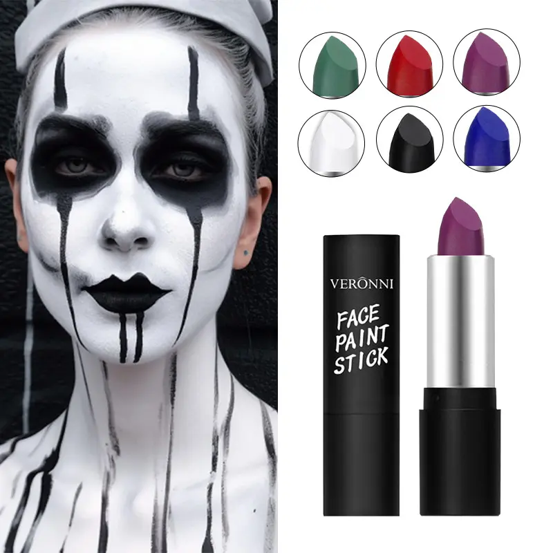 Face Body Painting Halloween Cat Muka Tahan Air Untuk Kostum Party Lukisan Wajah Sepakbola