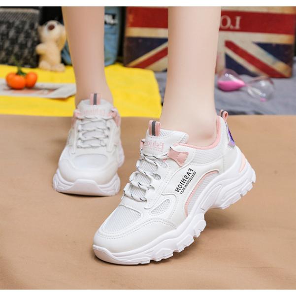  TẶNG VỚ  mã 8: Giày thể thao nữ  sneakers thiết kế phối hồng xanh  pastel nhẹ nhàng trẻ trung năng động mẫu hot mới 