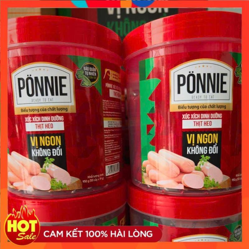 2 Hộp Xúc Xích Ponnie Tổng 100 cây Vị Ngon Food 100 cây x 19g