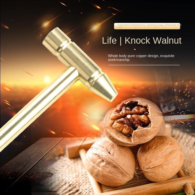 Product Introduction of Outdoor multifunctional small iron hammer, household small hammer, six in one copper plated hammer with small screwdriver inside 3