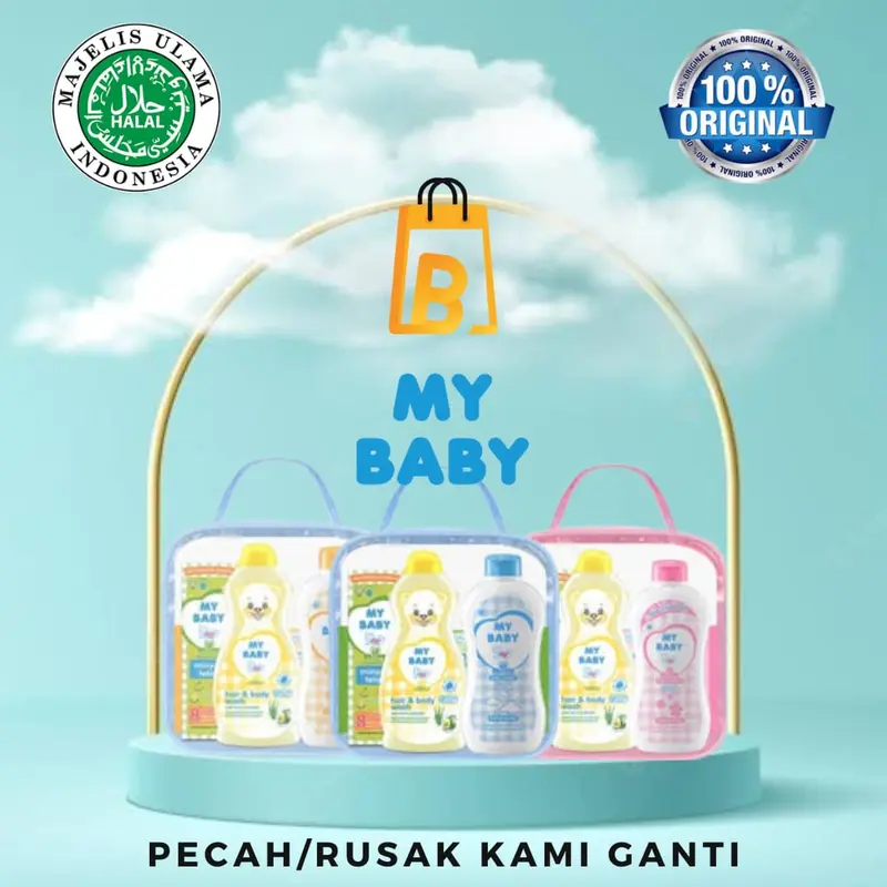 My Baby Set Telon Plus [360gr / 4 items] - 1 Set Perlengkapan Mandi Bayi travel set package sabun baby bath powder kecil gift set 0