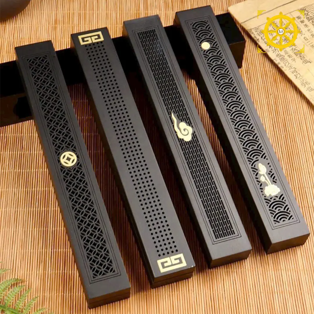 Khay Gỗ Xông Thanh Trầm Hương (PU) Sang Trọng (Dài 23cm, Ngang 3cm) - Được làm tỉ mỉ, thuận tiện mang đi chơi, đi làm