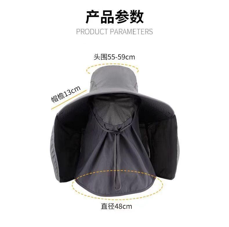 Product Introduction of Topi Pelindung Matahari, Topi Lelaki, Topi Musim Panas, Topi Luaran, Topi Memancing, Topi Penutup Muka Bertepi Besar, Topi Baldi, Topi Tahan UV, Topi Matahari Outdoor 5