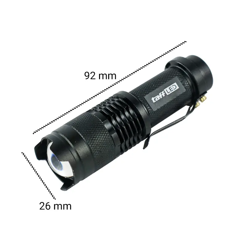 LAMPU SENTER POLICE SWAT LED P1 2000 Lumens Waterproof Pocketman Polisi anti air Sepeda Center LAMPU Sentolop Malam Rechargeable Cree XPE Kotak Flashlight Baterai 1