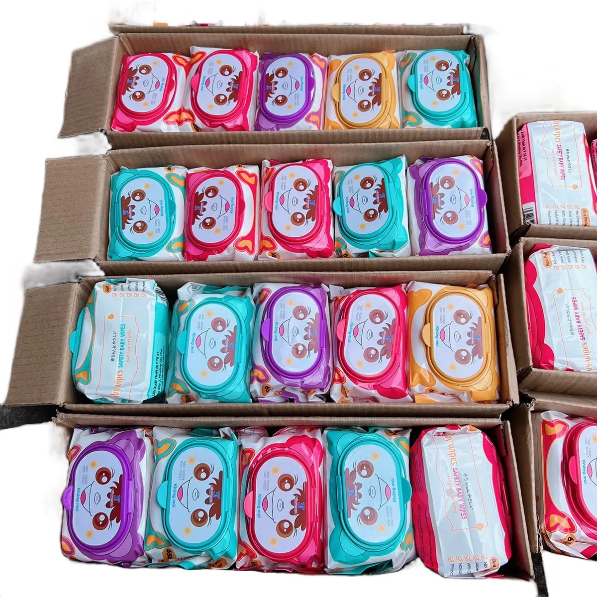 Thùng 10 Khăn Ướt Baby Wipes Cho Bé Voi Khăn Ướt Không Mùi Không Cồn An Toàn Cho Em Bé
