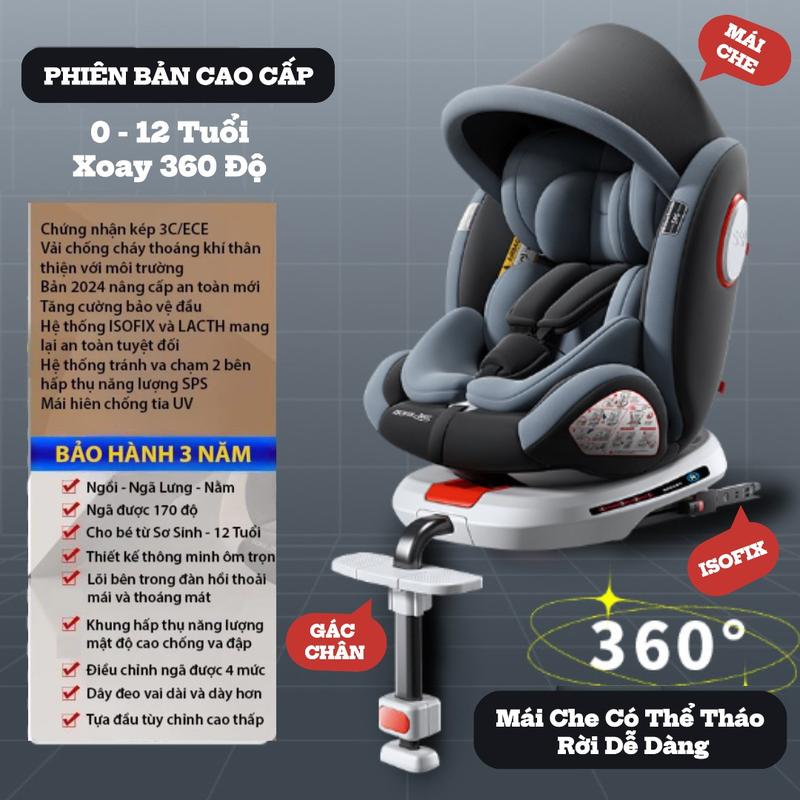 [ CHÍNH HÃNG ] Ghế Ngồi oto MUNIE Cho Bé Có Khóa Chốt An Toàn Tích Hợp Gác Chân Điểu Chỉnh Được Độ Cao