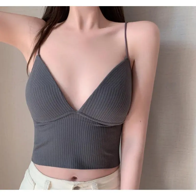 Hot Girl Sexy Beauty Back Tube Top One-Piece Underwear Female Fixed Cup Push up Anti-Slip Breathable Outer Wear Underwear Bandeau Nylon Spandex Fabric Basic Minimalist