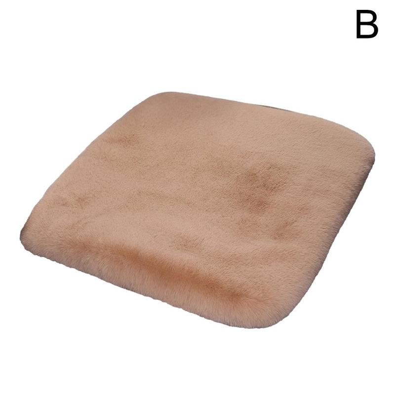 Product Introduction of Plush Seat Cushion Car Seat Cushion Winter Plush Rabbit Fur Winter Warmth Thick Wool One Piece E2D8 34