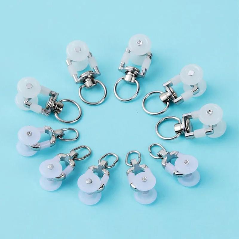 Product Introduction of Con lăn theo dõi, 10 cái, mới, thẳng và cong, bánh xe rèm, phần cứng đồ Nội Thất ray, thanh rèm trang trí, ròng rọc, móc treo rèm, vòng trượt, phụ kiện đường ray rèm 16