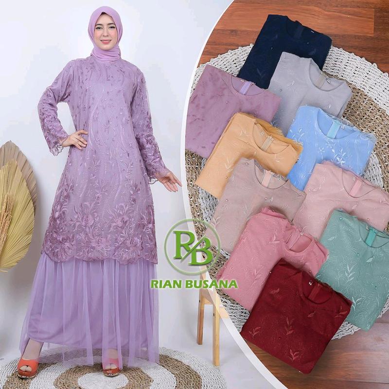 Dress Kombinasi Tile bawah || Gamis tutu 6