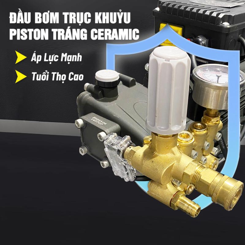Product Introduction of [2.2KW-tua nhanh-điện 220V] Động cơ motor và đầu bơm ti 1407 tiệm rửa xe detailing chuyên dùng, động cơ lõi đồng ty tráng ceramic, may rua xe cao áp công suất mạnh 120BAR,máy xịt rữa xe áp lực cao xịt rửa xe tải, sân vườn, quán ăn, tiệm rửa xe 10-15 chiếc 11