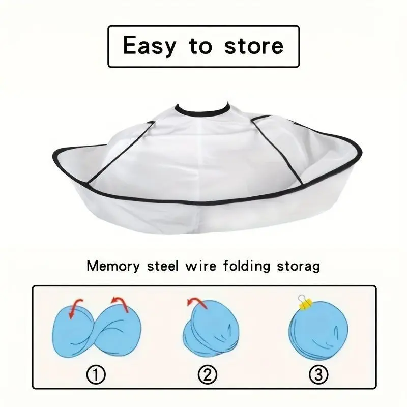Foldable Hair Cutting Capes Umbrella, Adjustable Anti-static Barber Cape, Breathable Hair Styling Tools for Salon & Home Use 8