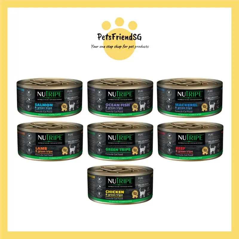 Nutripe Pure with Green Tripe Cat Gum Free Can Food 95g