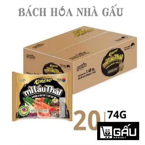  Mì Lẩu Thái Koreno Chuẩn Vị Mì Cay 7 Cấp Độ  Thùng 20 gói  