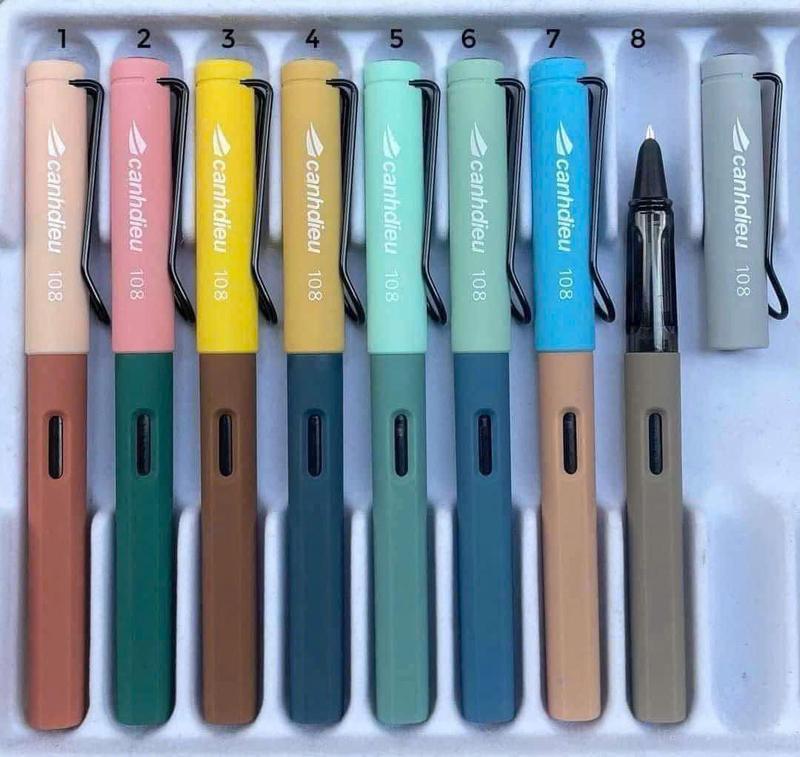 Bút máy luyện viết chữ đẹp Cánh Diều 108 ngòi kim tinh lá tre dành cho các bạn từ lớp 2-5 ( 1 bút không kèm mực)