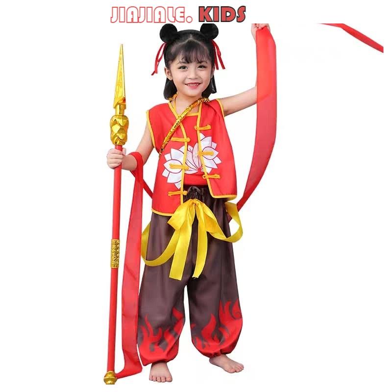 NeZha cosplay costume 10pcs set clothing Boys girl performance - TikTok