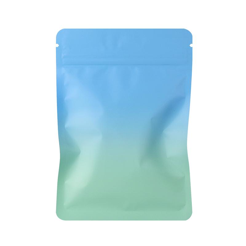 100 chiếc Túi mù hai mặt, Lì Gradient xanh lam và xanh lá cây, Túi Ziplock, Nhãn dán INS, Túi quà tặng bất ngờ, Đóng kín, Bao bì nhôm nhựa Chống Bụi 1