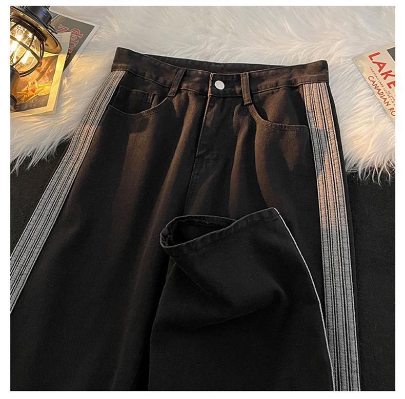 Product Introduction of Quần Dài Denim, Huimo, Phong Cách Mỹ, Đường May Bên Hông Làm Cũ, Khâu Sọc, Kiểu Cleanfit, Dáng Rộng Mùa Thu, Quần Ống Rộng, Dành Cho Nam 7