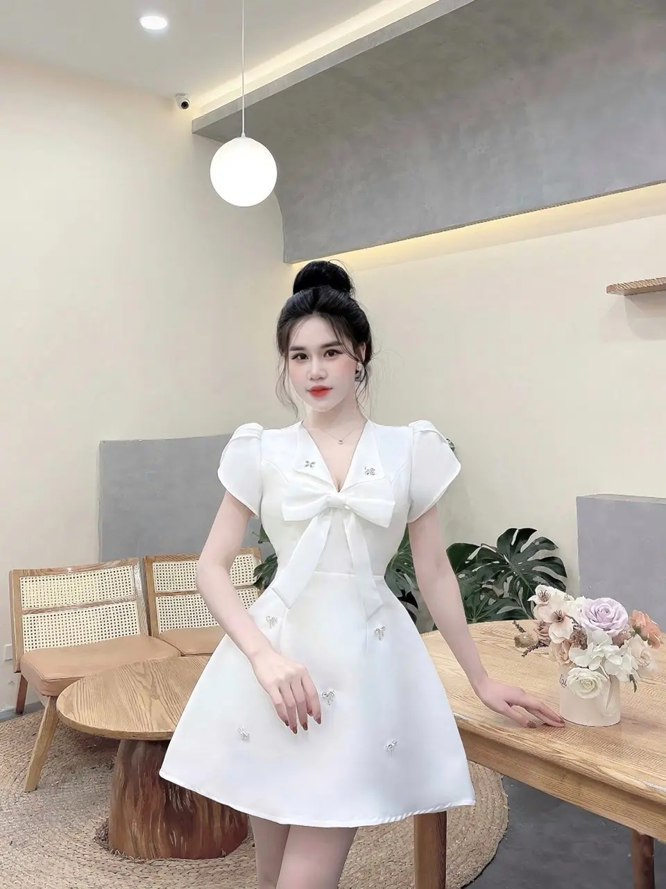 ĐẦM TIỆC NƠ ĐÁ BIGSIZE TỪ 55KG-90KG váy dự tiệc Nữ Women