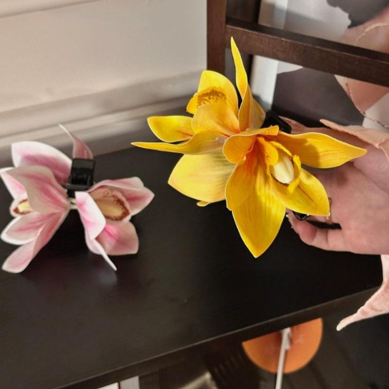 Kẹp Tóc Hoa, Phong Cách Ngọt Ngào Và Dễ Thương, Kẹp Cá Mập Cỡ Lớn Ở Bên Hông, Phụ Kiện Tóc Phong Cách Đi Biển, Tạo Không Khí Mùa Hè 2