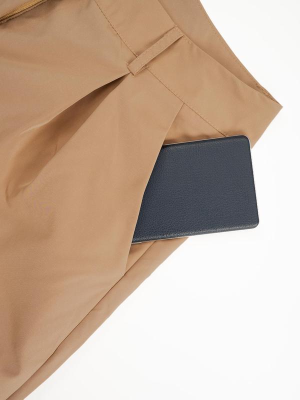 Women's Solid Color Wide Leg Pants without Belt, Casual Comfy Trousers for Daily Wear, Ladies Bottoms for All Seasons 5
