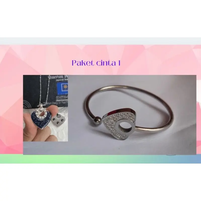 1 Set kalung Gelang Pria Wanita Terbaru W-102 6