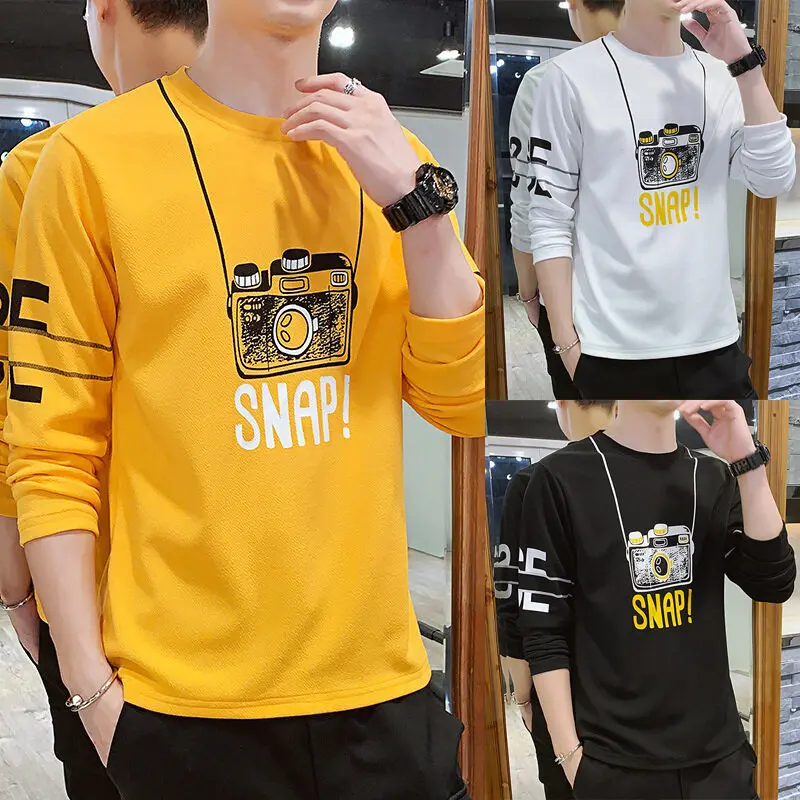 Korean style men's long-sleeved T-shirt men's clothing long-sleeved shirt men's long-sleeved shirt