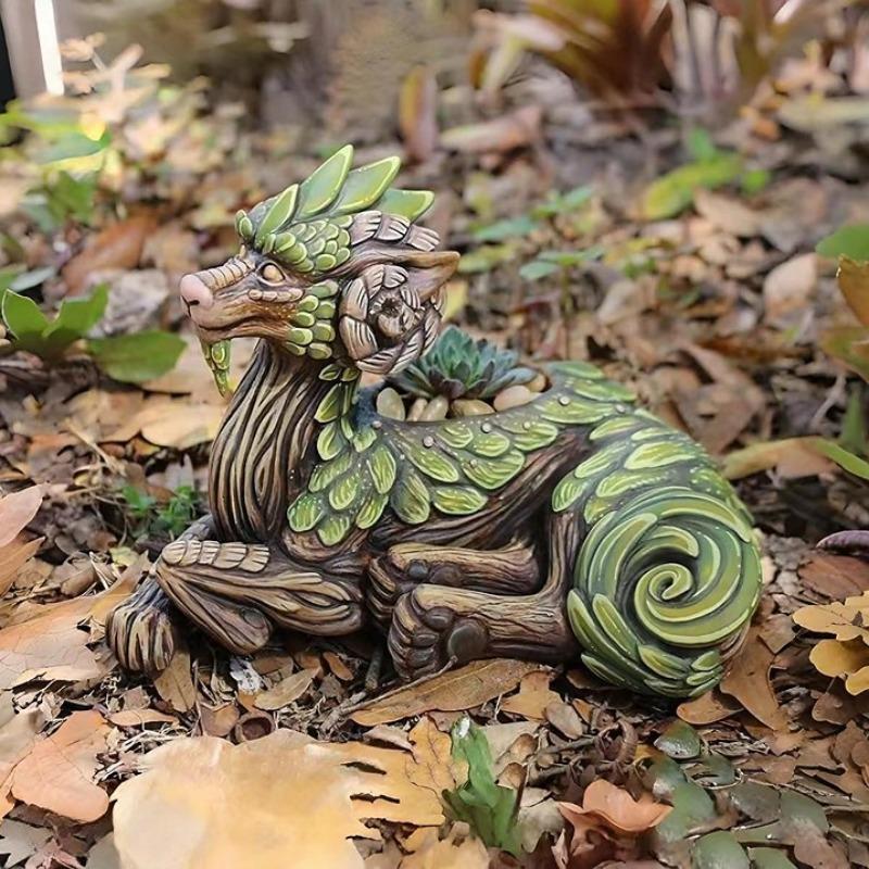 Creative Dragon Design Succulent Pot, 1 Count Cute Dragon Design Succulent Planter, Desktop Decoration Ornament for Home Garden Office, Home Decor, Garden Accessories, Room Accessories, Display, Decorative, Carving 3