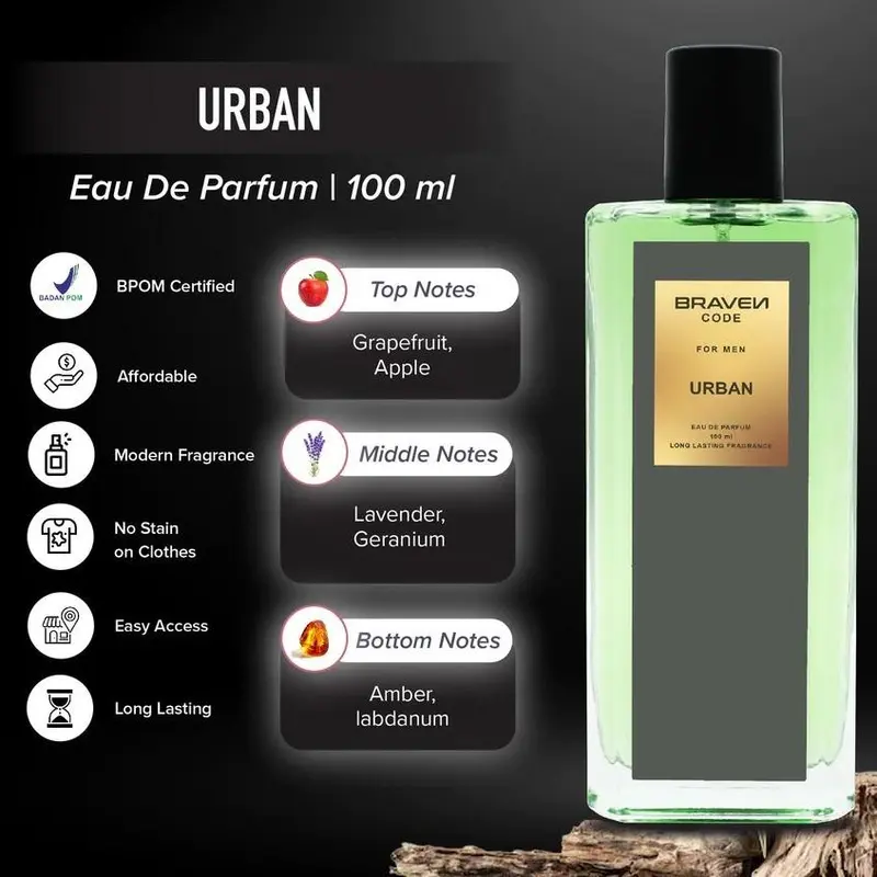 GLAM - BRAVEN Code Eau De Parfum 100ml - Parfum Pria EDP 4