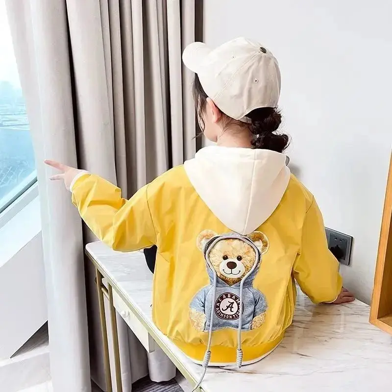 Áo Khoác Mùa Xuân Cho Bé Gái, Quần Áo Trẻ Em, Thời Trang, Áo Sơ Mi Có Mũ Trùm Đầu Có Khóa Kéo, Thích Hợp Cho Trẻ Em Và Thanh Thiếu Niên, Hàng Mới Về 2024, Áo Bé Gái 6