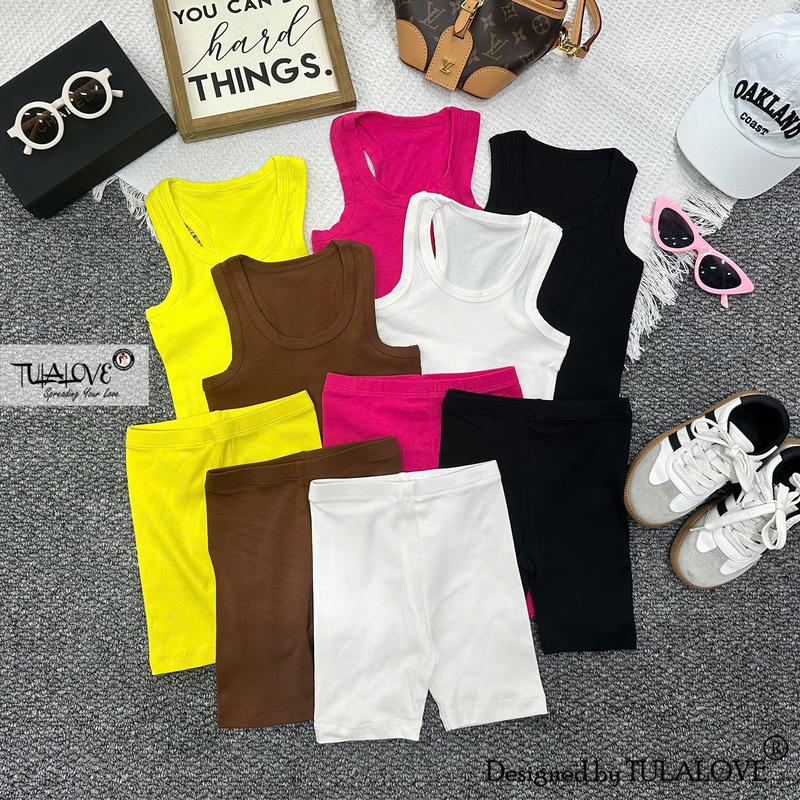 SET BỘ ÁO BALỖ + LEGGING ĐÙI CHO BÉ GÁI TULALOVE, Combo Quần Áo Mùa Hè Cho Bé Gái