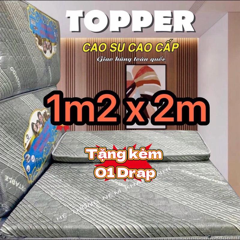 1m2 x 2m x 06cm + Tặng  01 Drap- Nệm Topper , nệm đa năng , nệm trải sàn, Êm Mềm mại. đơn đủ màu nem  van topper  everon nệm  topper