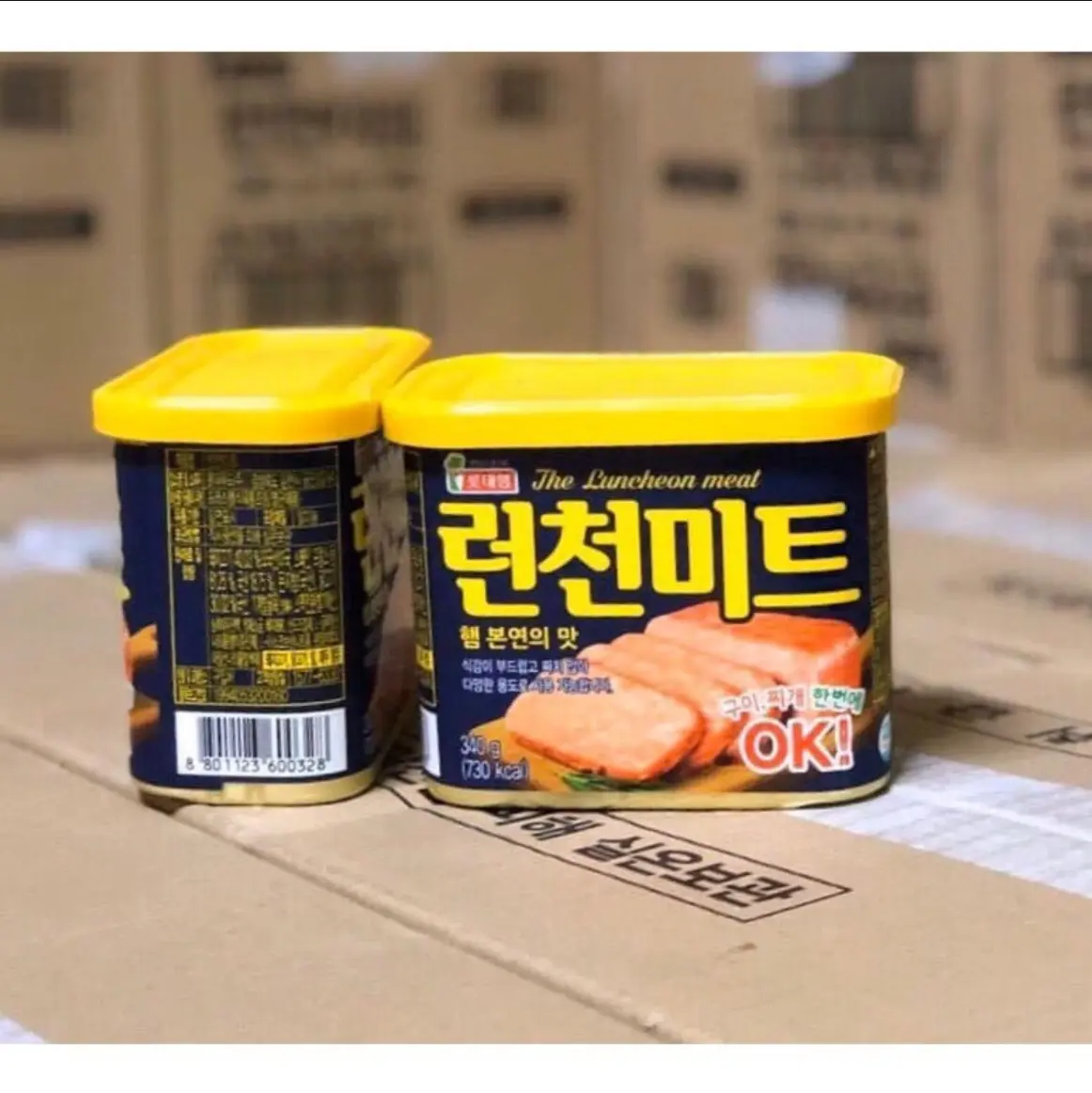 Thịt Hộp Lotte The Luncheon Meat Hàn Quốc Food 340gr Chua