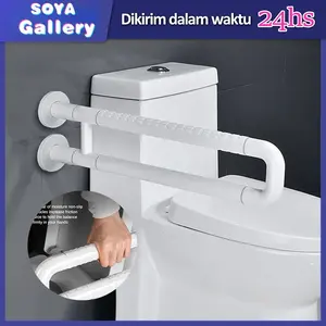 Pegangan Cacat Pegangan Kloset Kamar Mandi Stainless Steel Hanrail untuk Orang Tau Cacat dan Hamil