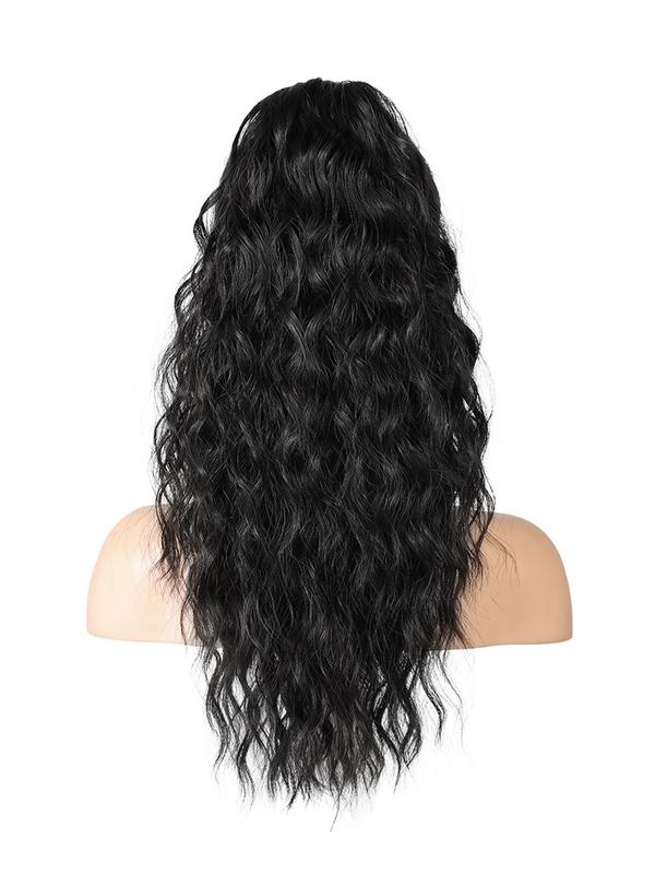 18 Inch Long Curly Wavy Blonde Ponytail Extension, Gorgeous Fluffy Synthetic Ponytail Extension, Synthetic Claw Clip in Ponytail Hairpiece for Party & Daily Use, Hair Extensions 5