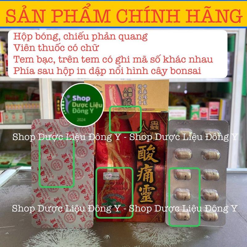 Nhân Sâm Tê Thống Linh Malay Hộp 20 viên Hàng xịn chính phẩm hỗ trợ đau nhức xương khớp