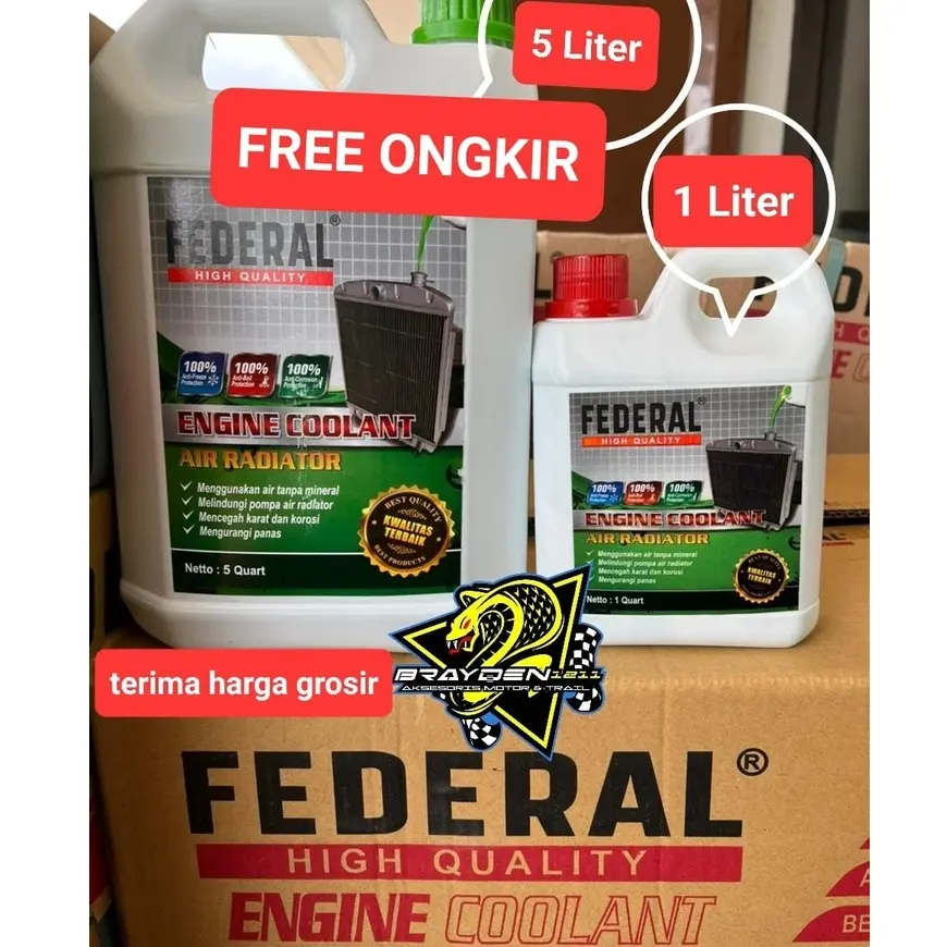 AIR RADIATOR ENGINE COOLANT 1 LITER FEDERAL HIGH QUALITY - CAIRAN RADIATOR MOTOR