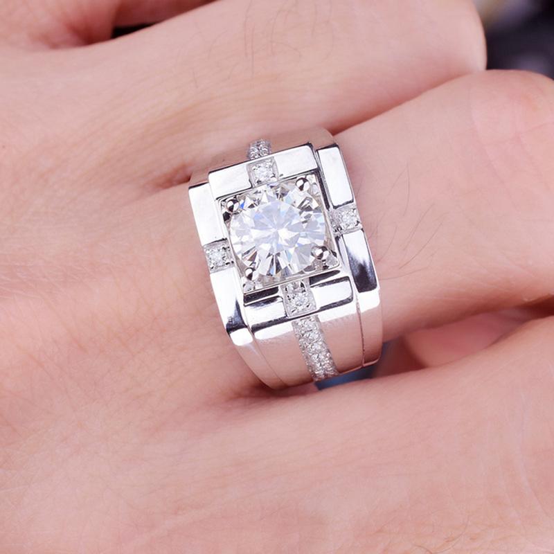 Exgaiftas-Nhẫn Zircon Cho Nam Trang Sức Dát Kim Cương Giả Hình Học Sáng Bóng Mạ Điện Trang Trí Không Gây Dị Ứng Nhẫn Đính Hôn Mở Ngón Tay Dây Đeo Quà Tặng 